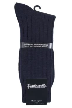 1 Pair Merino Wool Ribbed Leisure Socks Men's - Pantherella