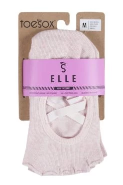 1 Pair Ballet Cross Half Toe Socks With Grip Ladies - ToeSox
