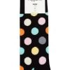 Mens And Ladies 2 Pair Happy Socks Classic Big Dot And Striped Socks