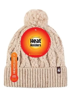 Ladies 1 Pack SOCKSHOP Heat Holders Salzburg Cable Knit Hat
