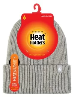 Ladies 1 Pack SOCKSHOP Heat Holders Vermont Fine Rib Turnover Cuff Hat