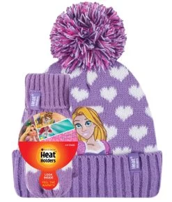 Kids 1 Pack SOCKSHOP Heat Holders Disney Rapunzel Hat & Mittens