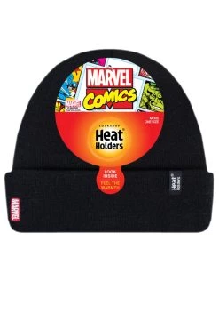 Mens 1 Pack SOCKSHOP Heat Holders Marvel Logo Hat