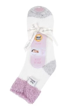 1 Pair Sleep Feather Top Socks Ladies - Heat Holders