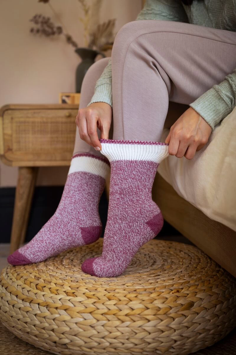 Ladies 1 Pair SOCKSHOP Heat Holders 2.3 TOG Patterned Thermal Socks - Image 6