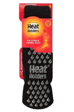 Mens 1 Pair SOCKSHOP Heat Holders 2.3 TOG Elgon Long Plain Slipper Socks