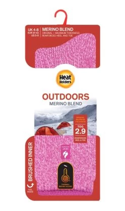 Ladies 1 Pair SOCKSHOP Heat Holders 2.9 TOG Merino Wool Socks