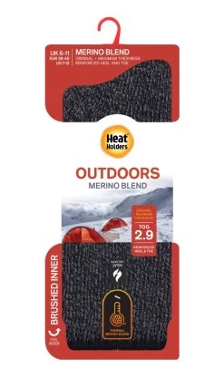 Mens 1 Pair SOCKSHOP Heat Holders 2.9 TOG Merino Wool Socks