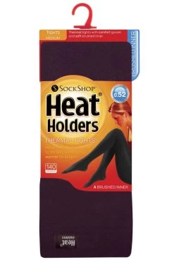 1 Pair 0.52 Tog Tights In Purple Ladies - Heat Holders