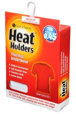 1 Pack Short Sleeved Thermal Vest Men's - Heat Holders
