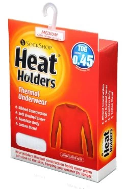 1 Pack Long Sleeved Thermal Vest Men's - Heat Holders