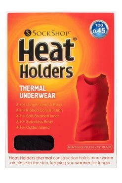 Mens 1 Pack SOCKSHOP Heat Holders 0.45 TOG Sleeveless Vest