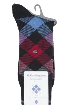 1 Pair Newcastle Virgin Wool Tartan Socks Men's - Burlington