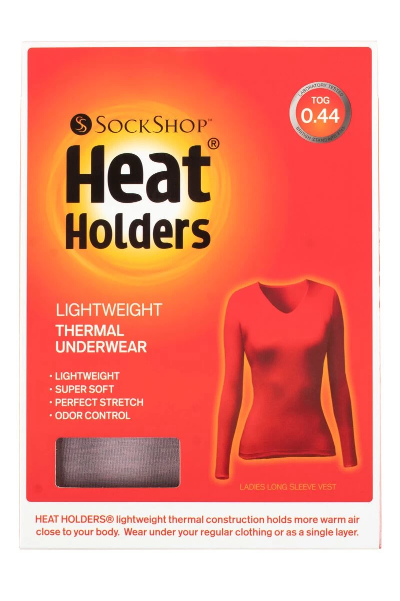 Ladies 1 Pack SOCKSHOP Heat Holders 0.44 Long Sleeve Vest