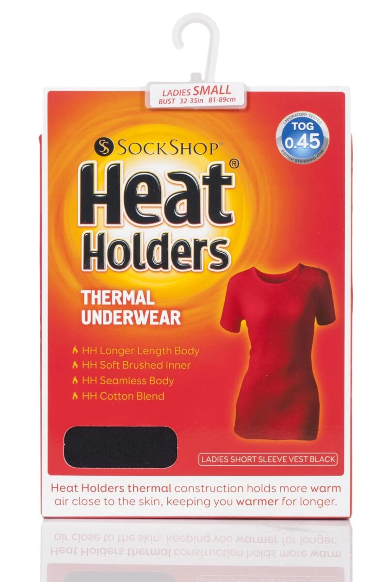 1 Pack 0.45 Tog Short Sleeve Vest Ladies - Heat Holders