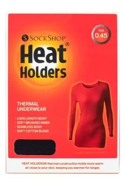 Ladies 1 Pack SOCKSHOP Heat Holders 0.45 TOG Long Sleeve Vest