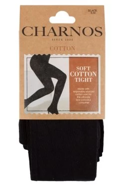 Ladies 1 Pair Charnos Organic Cotton Plain Tights