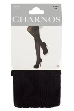 1 Pair Fashion Ribbed Tights Ladies - Charnos