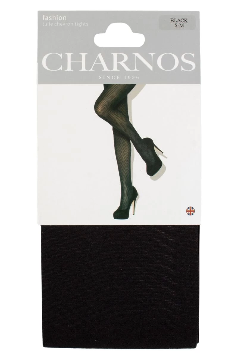 Ladies 1 Pair Charnos Tuelle Chevron Tights