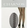 Ladies 1 Pair Charnos Spot Net Backseam Tights