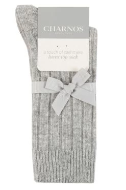 Ladies 1 Pair Charnos Cashmere Lurex Top Socks