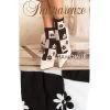 Ladies 1 Pair Trasparenze Chamomile Floral Check Socks
