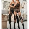 Ladies 1 Pair Trasparenze Clover Strap Effect Mock Hold Up Tights