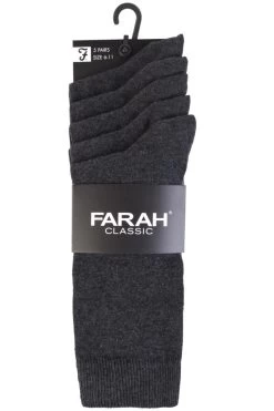 5 Pair Classic Everyday Plain And Argyle Jacquard Cotton Socks Men's - Farah