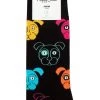 Mens And Ladies 2 Pair Happy Socks Classic Dog Socks