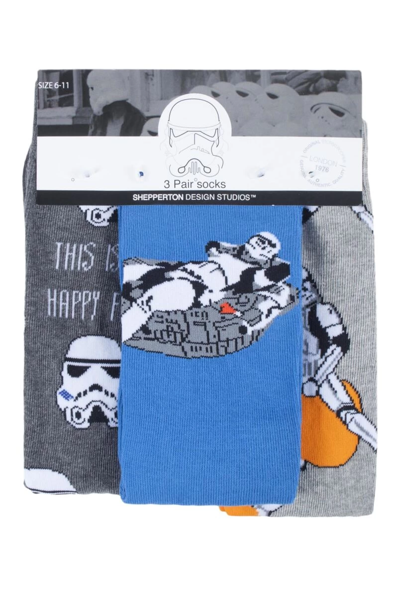 3 Pair StormTrooper Cotton Socks Men's - Film & TV Characters