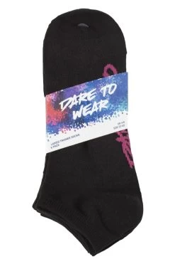 Ladies 6 Pair Dare To Wear Pique Knit Patterned Trainer Socks