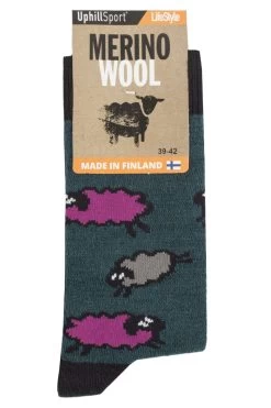UphillSport 1 Pair Merino Wool Sheep Patterened Socks