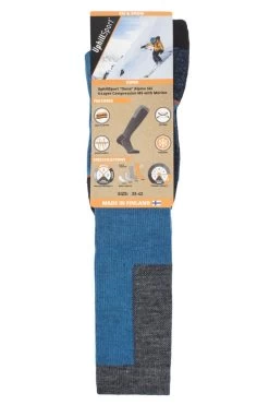 UpHillSport 1 Pair Ouna 4 Layer Merino Wool Compression Ski Socks
