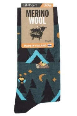 UphillSport 1 Pair Nativa Merino Wool Campfire Patterened Socks