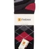 Mens 5 Pair Farah Patterned Striped And Argyle Cotton Socks