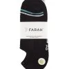 Mens 3 Pair Farah Bamboo No Show Socks