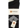 Mens 3 Pair Farah Argyle, Patterned And Striped Cotton Socks