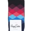 1 Pair Faded Diamond Combed Cotton Socks Unisex - Happy Socks