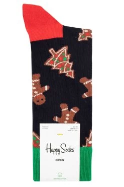 Mens And Ladies 1 Pair Happy Socks Gingerbread Cookies Socks