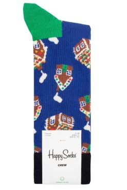 Mens And Ladies 1 Pair Happy Socks Gingerbread House Socks