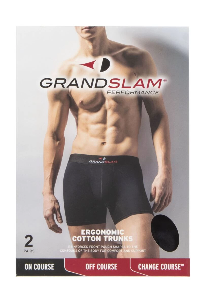 Mens 2 Pair GRANDSLAM Shaped Pouch Cotton Trunks