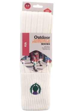 1 Pair Thistle Wool Mix Kilt Socks Men's - HJ Hall