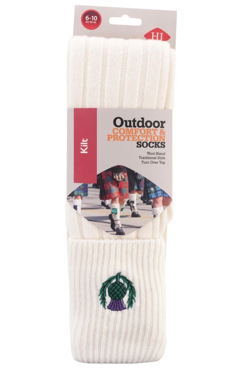 1 Pair Thistle Wool Mix Kilt Socks Men's - HJ Hall