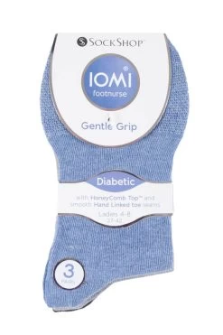 3 Pair Footnurse Gentle Grip Diabetic Socks Ladies - Iomi