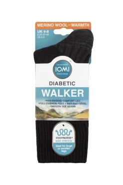Ladies 1 Pair SOCKSHOP Iomi Footnurse Diabetic Merino Wool Boot Socks