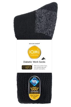 Mens And Ladies 3 Pair Iomi Footnurse Workforce Diabetic Socks