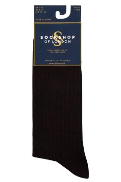 Mens 1 Pair SOCKSHOP Of London Luxury Fine Rib Bamboo Socks