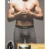 Mens 2 Pack Jeep Plain And Fine Striped Fitted Bamboo Trunks