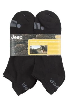 Mens 6 Pair Jeep Performance Trainer Socks