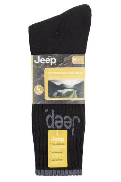 Mens 4 Pair Jeep Performance Boot Socks